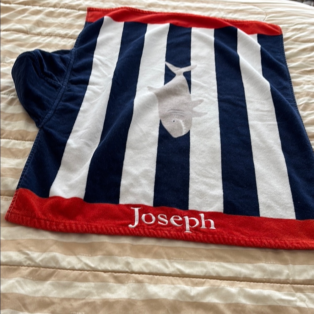 Pottery Barn Kids Red and White Towel
